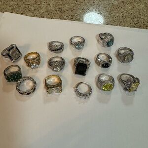 Vintage rings.Elegant Silver and Gold Women.